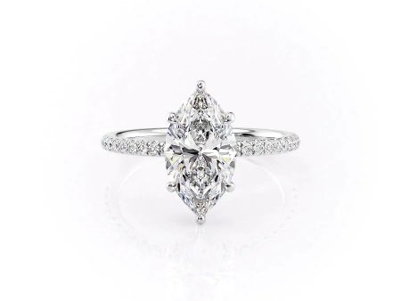 The Low Profile Kamellie Set With A 1 Carat Marquise Lab Diamond Online Hot Sale