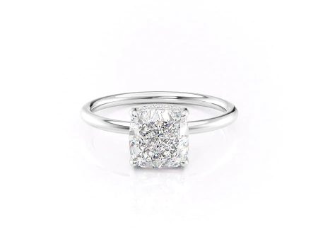 The Low Profile Kamellie Set With A 3 Carat Cushion Lab Diamond on Sale