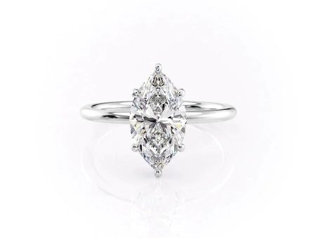 The Low Profile Kamellie Set With A 2.5 Carat Marquise Lab Diamond Hot on Sale