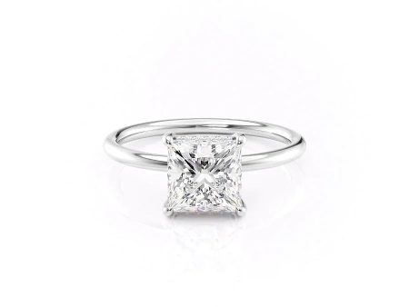 The Low Profile Kamellie Set With A 2.5 Carat Princess Lab Diamond Fashion