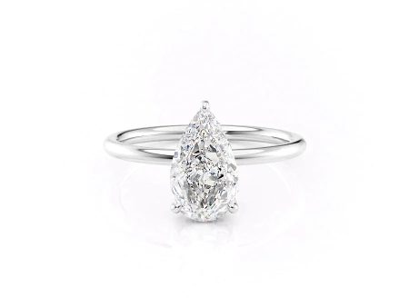 The Low Profile Kamellie Set With A 1 Carat Pear Lab Diamond For Cheap