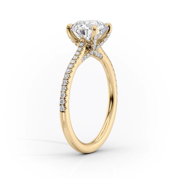 The Pave Claire Set With A 1.5 Carat Oval Lab Diamond Hot on Sale