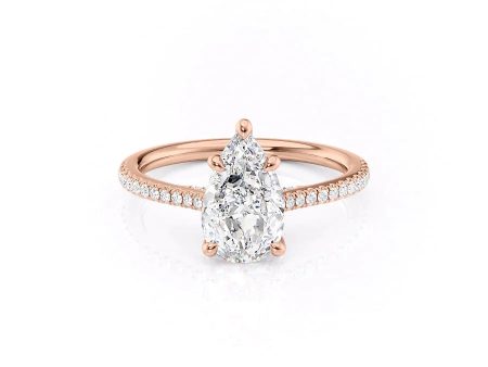 The Pave Claire Set With A 1.5 Carat Pear Lab Diamond Sale