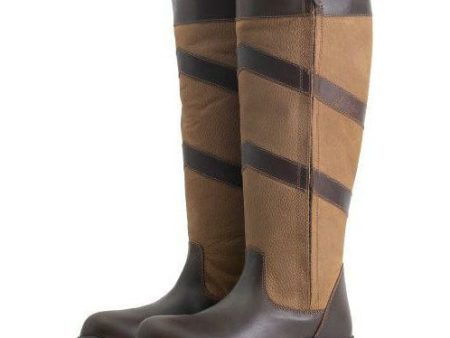 Mark Todd Waterproof Tall Zip Boot - Brown For Cheap