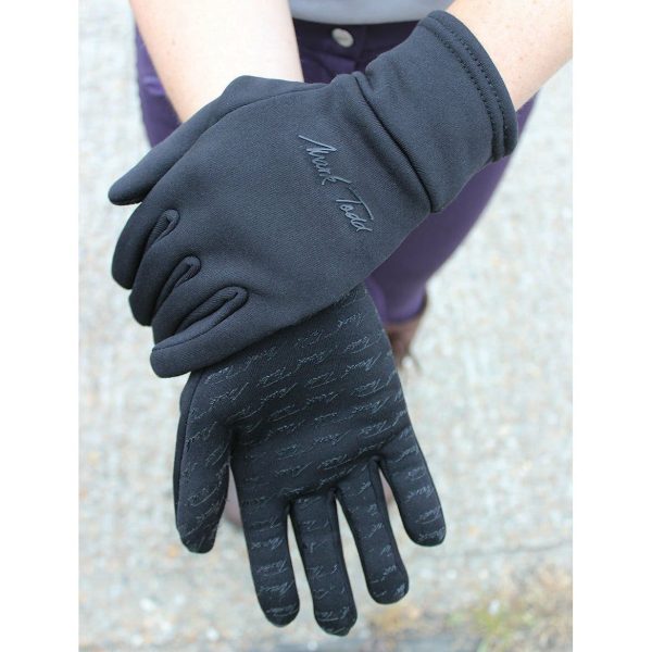 Mark Todd Winter Grip Fleece Gloves - Black Hot on Sale