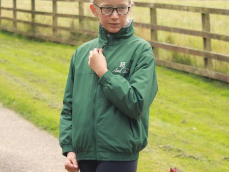 Mark Todd Fleece Lined Blouson Jacket Child Hunter Green Sale