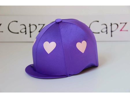 Capz Motif Cap Cover Lycra Heartz Hot on Sale