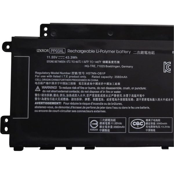 New Genuine HP Pavilion x360 15-EH 15-EH0000 Battery 43.3WH Fashion