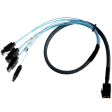 New Mini SAS Cable SFF-8643 To 4 SATA Connect to Hard Drive 1M Length Online