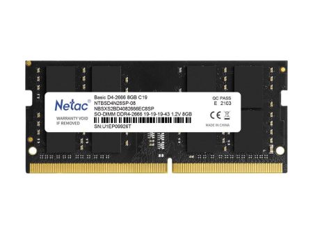 New Netac 8GB DDR4 Ram 3200MHz Laptop Memory Ram  PC4-3200 1.2V CL22 260-Pin SO-DIMM on Sale