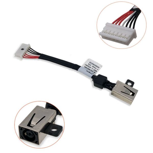 For Dell XPS 15 7590 P56F003 Laptop AC DC IN Power Jack Charging Port Cable 64TM0 Online Sale