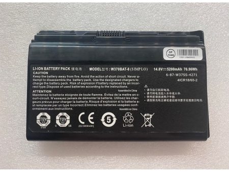 New Clevo 6-87-W37ES-427 6-87-W37SS-427 6-87-W37SS-4271 6-87-W370S-4271 Battery 76WH Sale