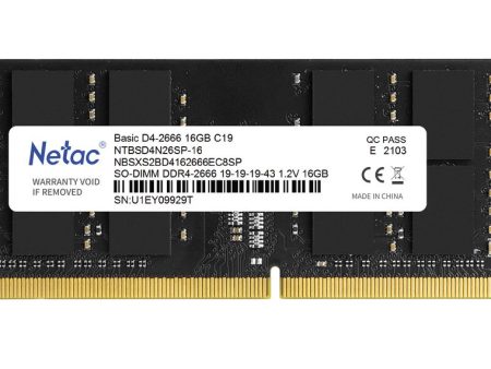 New Netac 16GB DDR4 Ram 3200MHz Laptop Memory Ram  PC4-3200 1.2V CL22 260-Pin SO-DIMM For Cheap